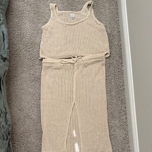 Knit Tank & Skirt Set - Cream Women’s Bathing Suit Cover